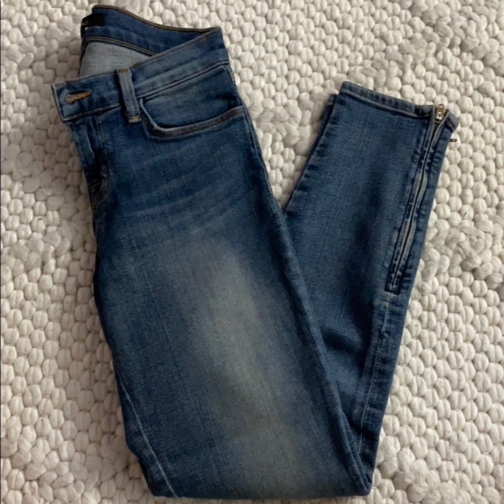 J Brand denim with zipper at hem